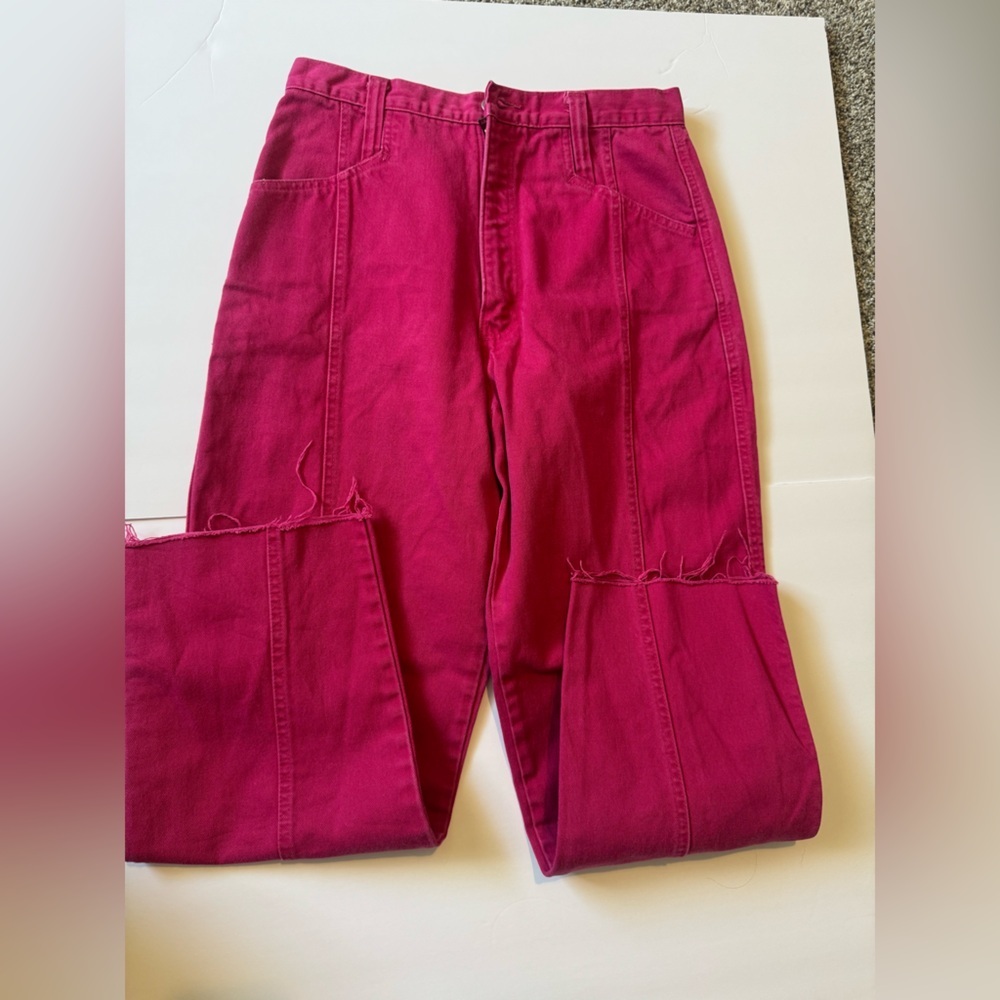 Vintage Wrangler Women's Fuchsia Flare Jeans